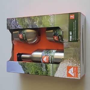 S.S. TUMBLER Wine Bottle and Glasses Set, Double wall vacuum insulated, Stainles